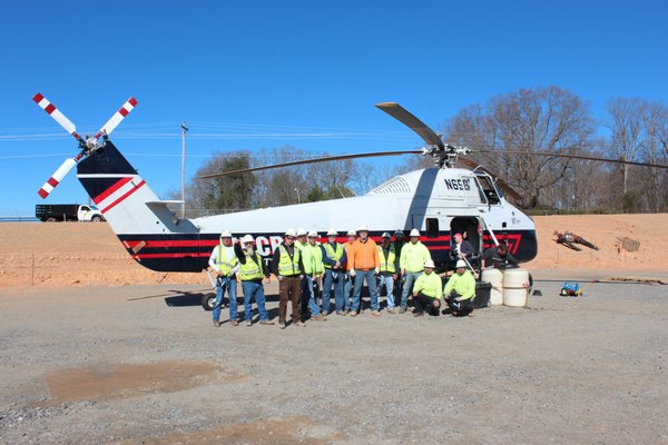 Another successful helicopter lift completed - over 20 RTUS lifted and set in 30 minutes.