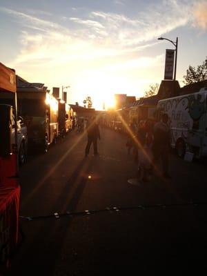 There were 13 trucks gathered for the April First Friday