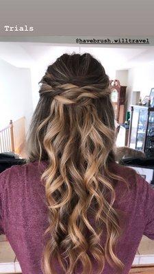 Wedding hair trial