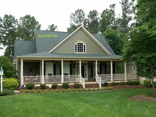 non pressure roof cleaning raleigh,cary,garner,wake forest nc