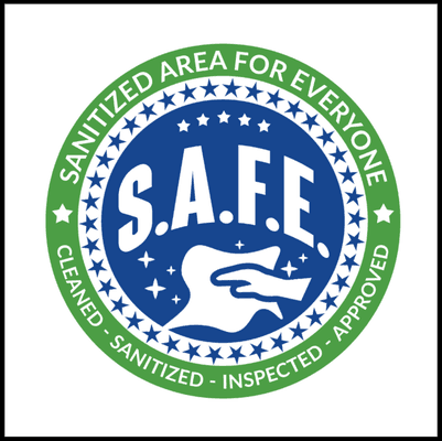 Receive a SAFEVerified.org sticker for your business upon completion of the sanitizing service.