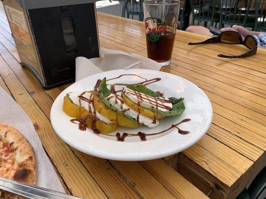 Small caprese salad - love those fresh heirloom tomatoes!