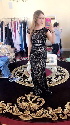 The beautiful gown the ladies at Main Street Bridal helped me find for the military ball