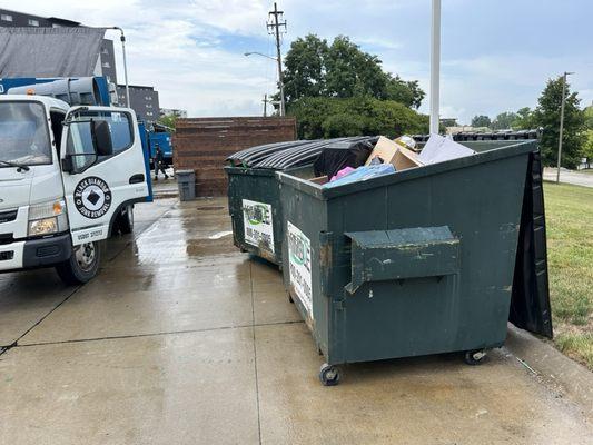 Dumpster area bulk item removal