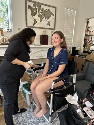 Bridesmaid and the talented Monique - makeup artist