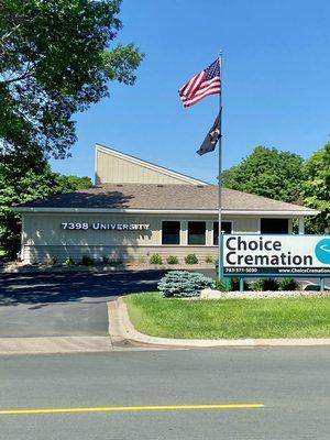 Welcome to Choice Cremation, our Fridley office is right off of University Avenue.