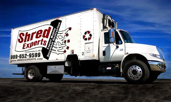 Shred Experts has a fleet of (5) On-Site Shredding Trucks