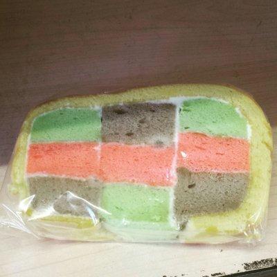 Colored block cake