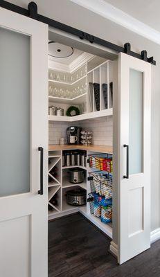 Birmingham, MI Transitional Kitchen Remodel and Barn Door Pantry