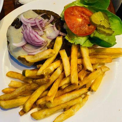 per Kiersten's review & recommendation - veggie burger & fries