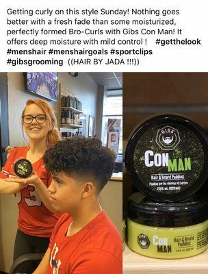 Jada is featuring our product ConMan!  Best product for all hair types!  Nice job Jada!