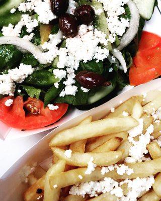 Greek Salad and Greek fries.