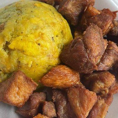 Mofongo con Carne Frita / Mofongo with Fried Pork