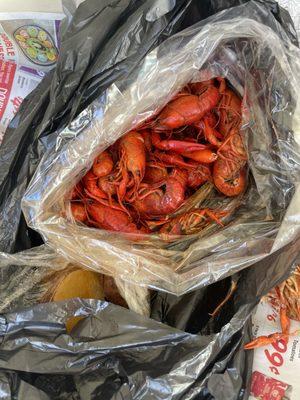 Overpriced and way too salty crawfish , I threw away the potatoes couldn't handle all the salt