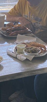 Fried white fish & Ribs. Delicious!!