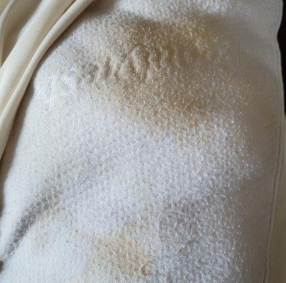 sweat stained pillow