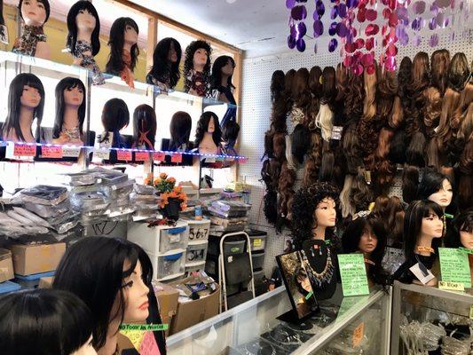 Wig section...