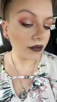 Smokey pink makeup 2