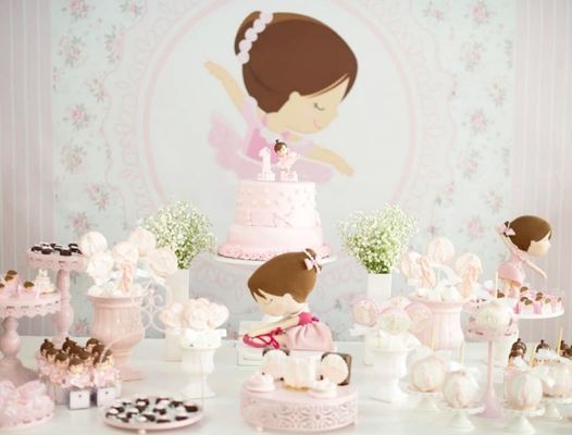 Lovely ballerina themed 1st birthday party