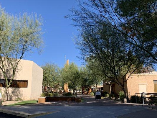 Walkway from south parking lot