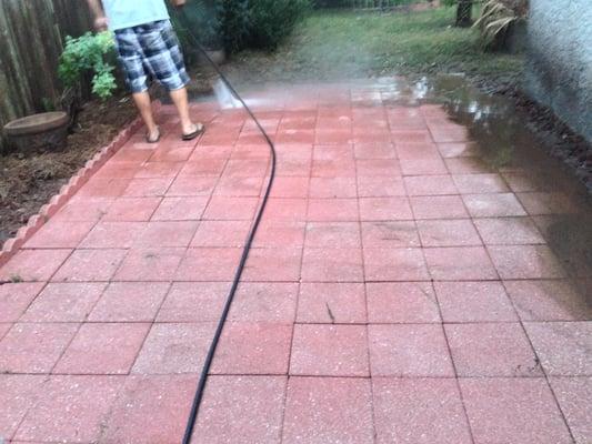 After Pavers Pressured Washed