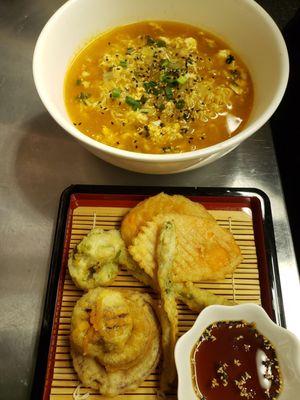 Vegetable tempura ramen