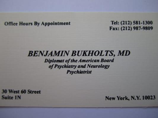 Bukholts Benjamin MD