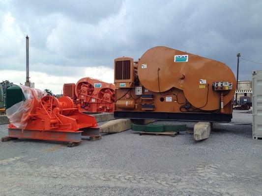 Big and small winches.