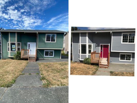 A little before and after of our new home! Thanks to Leticiya. Still more repairs to go.