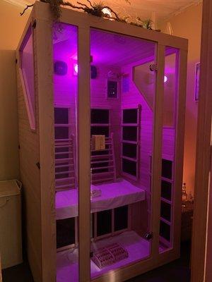 Choose which color you like for Chromotherapy in the sauna