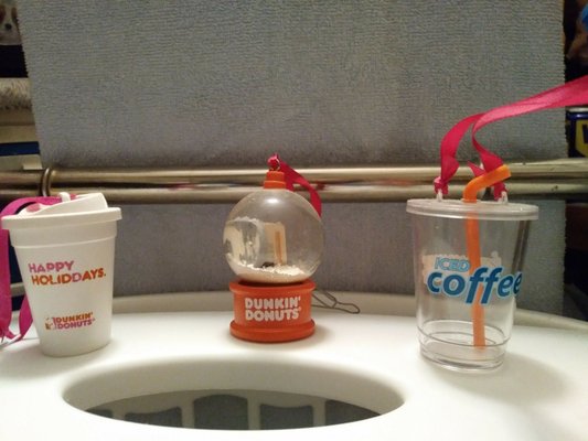 Trinkets from famous dunkin donuts. Best coffee, and much,  much more.