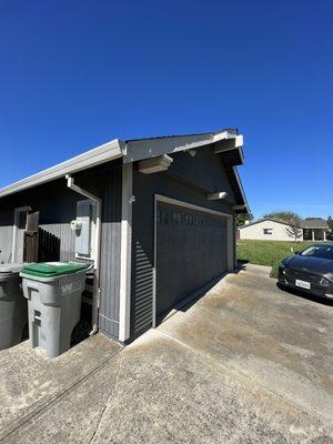 Before and after. James hardie board and batten