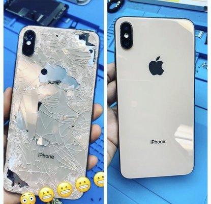 iPhone X back replacement. All of our repairs come with 90 day warranty!