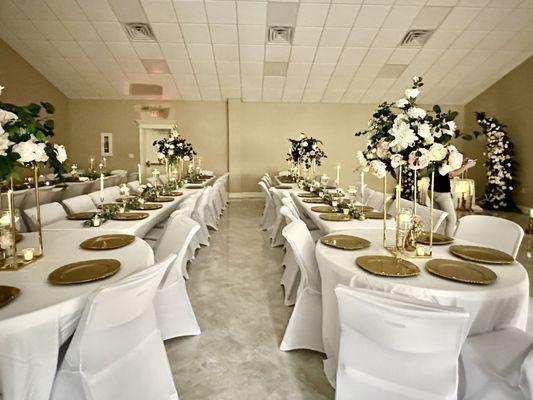 Wedding guest seating area