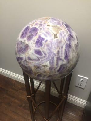 100 pound Chevron Amethyst Sphere. An amazing museum piece unlike any other.