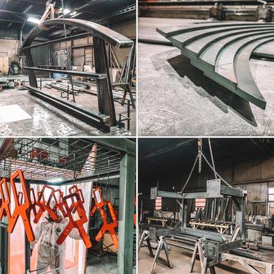 We are a fully equipped steel fabrication operation.