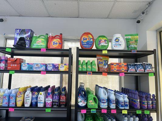 Lots of options for soap, fabric softener, and anything else you need?