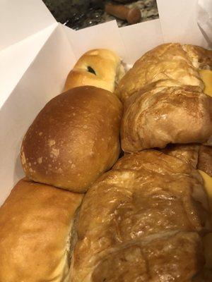 2 Egg Sausage Patty croissant and Sausage Kolaches