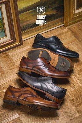 We carry Stacy Adams dress shoes. Stacy Adams shoes are stylish and comfortable for that perfect dressy look.