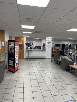 Parts and cashier's counter