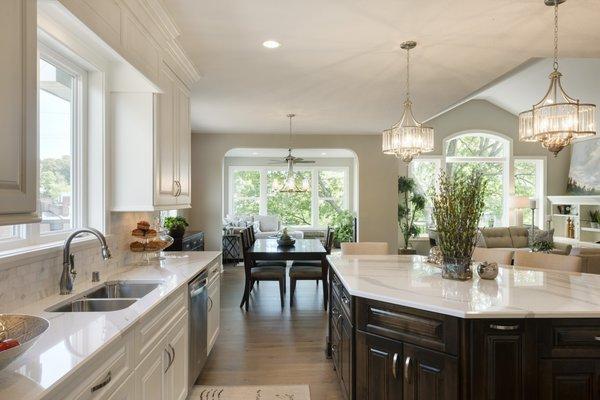 White Quartz countertops.