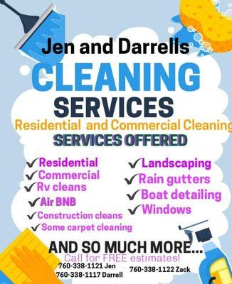 Jen and Darrell's cleaning