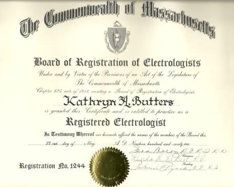 Registered Electrologist since 1991