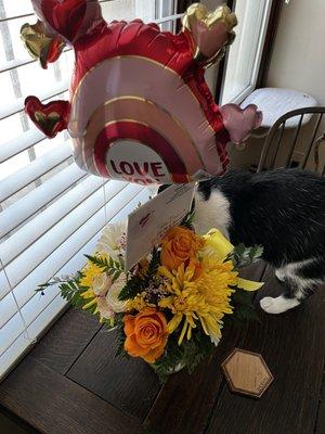 What my partner received with the love you balloon that looks like it's from Valentine's Day and it is April