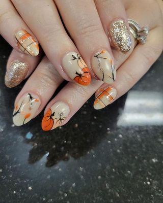 Gel with nail art