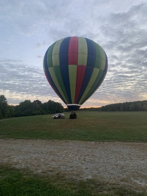 Balloon ready for take off