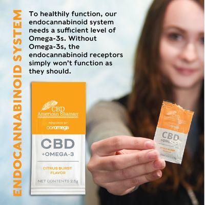 Try the Omega 3 + CBD packets for maximum wellness.