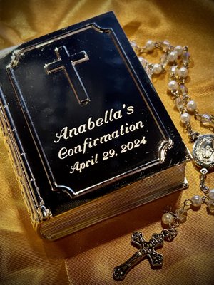 Personalized gifts are a classic for religious milestones, from Baptism to Communion, Confirmation, Marriage and more.