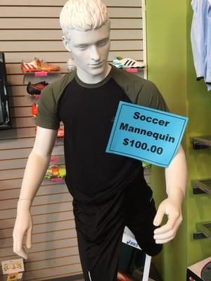 6/22/16. Wednesday. They're even selling the soccer mannequin!! That's how big of a soccer sale!!