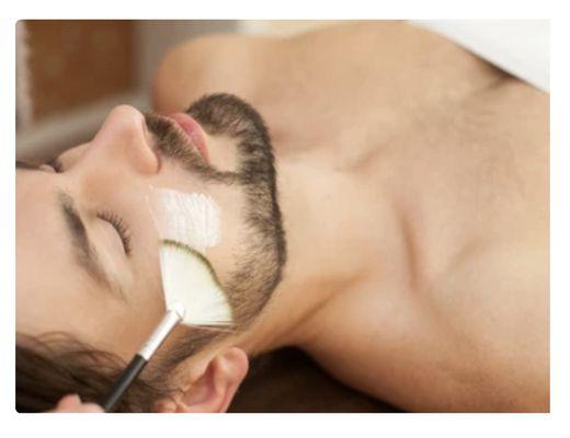 Gentlemen facial treatment today